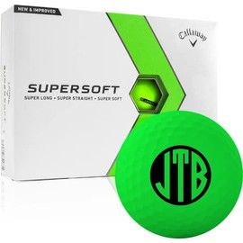 Callaway Golf 2023 Supersoft Matte Green Monogram Golf Balls