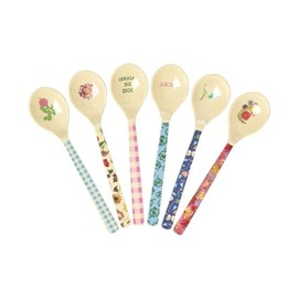 RICE Melamine Teaspoons La Joie De Vivre Prints MELSP-SSS24XC Pack of 6