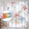Qulable Colorful Shower Curtain Hooks - 12 Pcs Circular Plastic