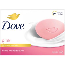 Dove Jabón en Barra Corporal, Cara y Manos Pink Neutro. Jabón de baño hecho con crema humectante, 1 pza, 135 g