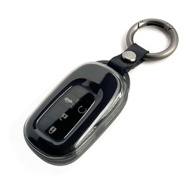LAGIPA Key Fob Cover Case For Honda 2022 2023 2024 2025 Civic Accord HR-V Pilot CR-V, Full Cover Key Chain Holder Protector Accessories, Clear TPU, Durable (Transparent Black)