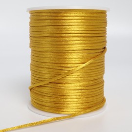 2 mm x 330 Feet Satin Nylon Cord, Silky Smooth Nylon String for Jewelry Making Bracelet Necklaces Beading Thread Rattail Macrame Kumihimo Chinese Knot Craft