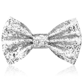 Aomig Glitter Bow Tie, Sparkling Sequin Bowtie with Adjustable Strap Buckle, Shiny Sequin Glittering Pre-tied Bow tie, Buckle Glossy Pre-tied Bow Tie for Men Bachelor Dance Hen Night Party Carnival