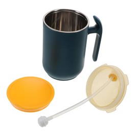 SAFIGLE Stainless Steel Non Spill Feeding Cup for Elderly Leak Sippy Cup with Straw Angle Design for Safe Drinking Capacity for Daily Hydration for Seniors and Disabled Adults