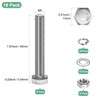 M METERXITY 10-Pack Hex Head Screw Bolt with Nuts Flat