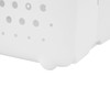 WUSILILU 2pcs White Foldable Laundry Basket with Handle, Plastic Rectangular