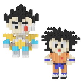 PYAIOVR Pack of 2 Dragon Ball Figures Building Blocks Micro Building Blocks, Cute Dragon Ball Figures Blocks, 3D Model Mini Building Blocks Toy Fun, Brick Building Blocks Set Gift for Children (L)