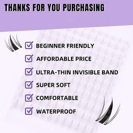 Fairy Manga Lash Kit l Ultra-Thin Invisible Band with 144pcs Individual Lashes, C Curl for DIY Springtok Eyelashes Extension, Waterproof Long Lasting:_ONLY LASH Fairy (No Bond Seal Remover)