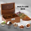 GLENCREAG Stash Box with Rolling Tray, Smell Proof Large Bamboo