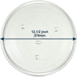 HQRP 12.5-inch Glass Turntable Tray Compatible with Sharp Microwave Oven Cooking Plate