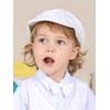mintgreen Children's Flat Cap Baby Boys Herringbone Tweed Peaked Cap