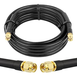 SMA Male to SMA Male Coaxial Cable 50 ohm KMR240 Coax Cable Ultra Low Loss Antenna Extension Cable with SMA Connector for 3G/4G/5G/LTE Network Equipment, GPS, RF Radio to Antenna