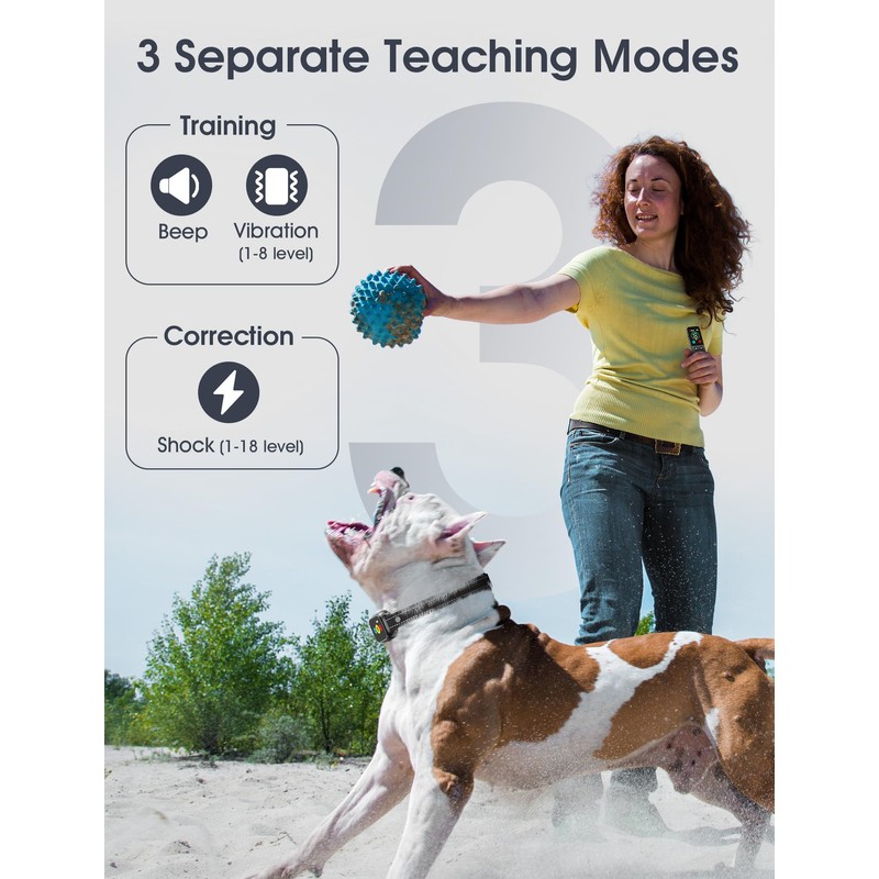 Dog Training Collar with Remote, Smart Dog Shock Collar with