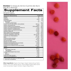 Smarty Pants Teen Girl Multi Vitaminas Y Omega 120 Gomitas Sabor Naranja Bayas Mixtas Y Lima Limón