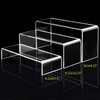 Goabroa Clear Acrylic Display Risers, Rectangle Stands Shelf for Display