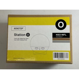 Nonstop Station O Clock Single Day Alarm Dual USB Charging Ports - NSO-WFL - NEW