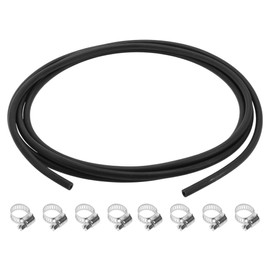 X AUTOHAUX 3/16" Fuel Line Kit 15.09ft Vacuum Hose Automotive Fuel Hose with 8 Clamps 1 Set