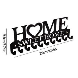 Key Holder Wall Mount Key Hanger Key Rack Wall Key Holder with 2 Screws and 2 Expansion for Secure Installation Rustic Key Hanger for Wall Decorative Key (Letter Style)