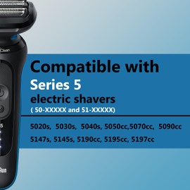 Series 5 Electric Shaver 52B Replacement Head for Braun S5 Razors,Foil & Cutter Replacement Cassette Compatible with Braun Series 5 Models 5018s,5020cs,5050cs,5031s,Black