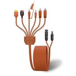 MHPOWOS Portable Solar Charger 400W 220W 110W Solar Panel Charger RV Solar Kit - 7 in 1 solar charging cable