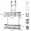 Aitatty Over the Door Shower Caddy Hanging: Black Rustproof Shower