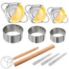 11 PCS Dumpling Maker Set,3 Sizes Dumpling Press & Dough