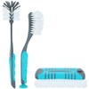 com-four® 3-Piece Washing Up Brushes and Scrubbing Brush Set -