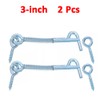 Zinc-Plated Hook and Eye Latch with Spring Lock – 2.5"