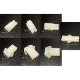 Unbranded 2 Pins  ( 2 Circuit ) Male Female w/Terminal, FREE HANGING (5 SET)