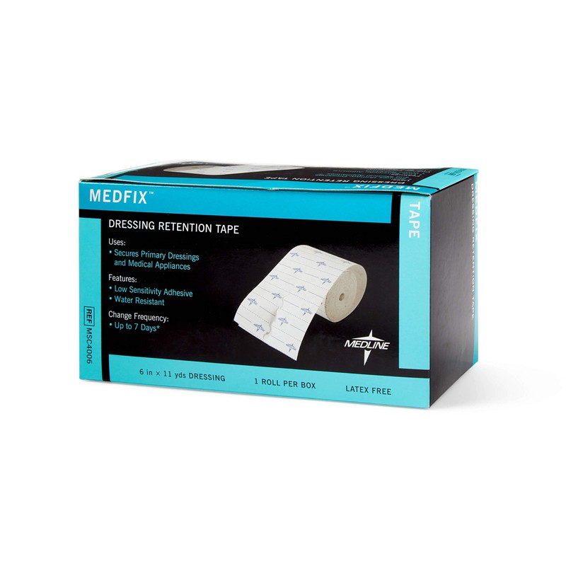 Medline MedFix Dressing Retention Tape with S-Release Liner, Secures Primary
