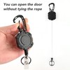 2 PCS Retractable Key Chain High Resiliency 31.5in Frosted Shell