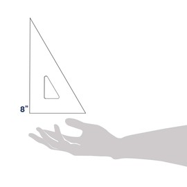 PACIFIC ARC 2030C08 TRIANGLE 30/60 CLEAR ACRYLIC PLAIN EDGE 8 INCH