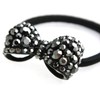 VINGTAINE H-442-bk-hgom Bijou Plump Ribbon Hair Rubber Hair Accessory