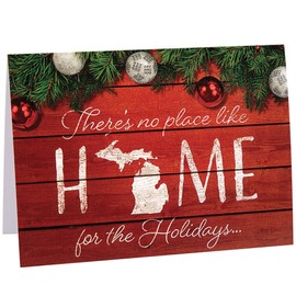 Fox Valley Traders Custom Home State Christmas Card set of 20, Michigan