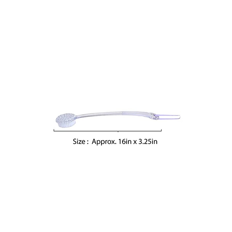 Aquasentials Exfoliating Bath Brush (15.5in) (Clear Handle)