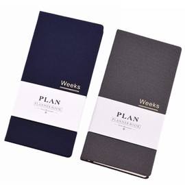 Undated Pocket Weekly Planner Schedule Organizer Agenda Year Month Week Plan A6 Notebook (A6 Undated Planner Gray+Blue)