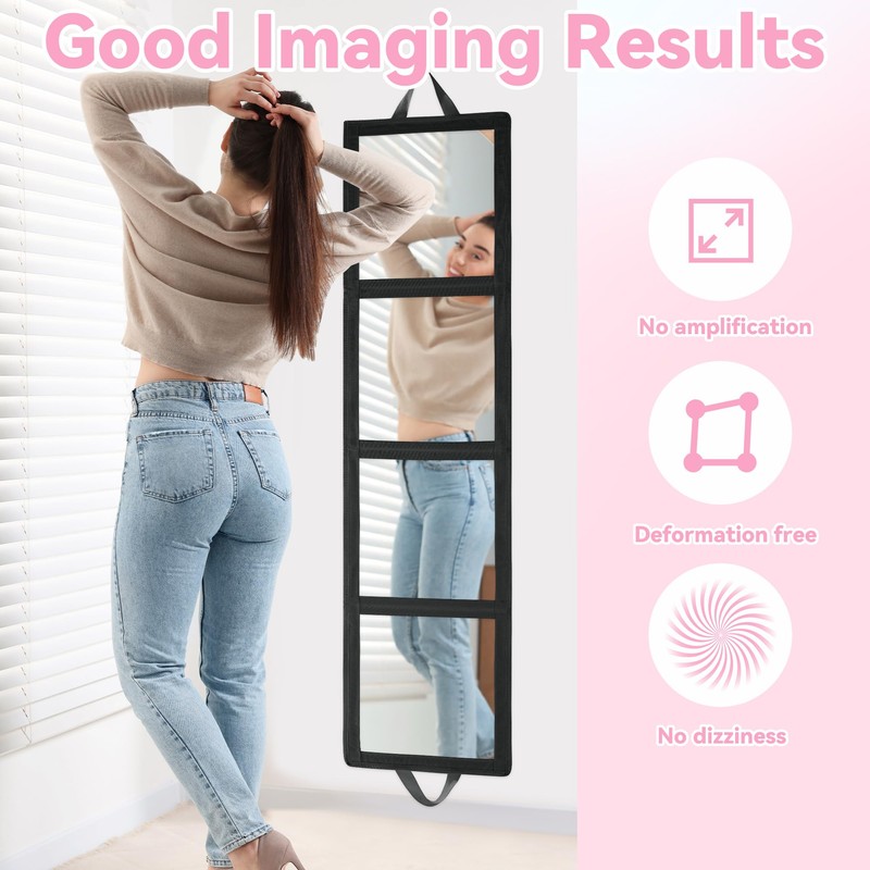 ROYALAY Foldable Full Length Mirror with Handle, 47 * 13in