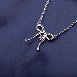 Singer Inspired Gift Music Album Gift Music Lyrics Gift Pop Singer Fans Gift Music Lovers Gift Star Bowknot Necklace For Woman Girl (CA-SingerStarBowN)