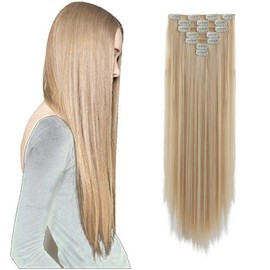 hair extensions Hair Extension Clip in Hair Extensions Hair Pieces Synthetic 22 Inch Straight clips for Hair Extensions for Women for girls Hair Extensions 18 inch curly wave Full Head