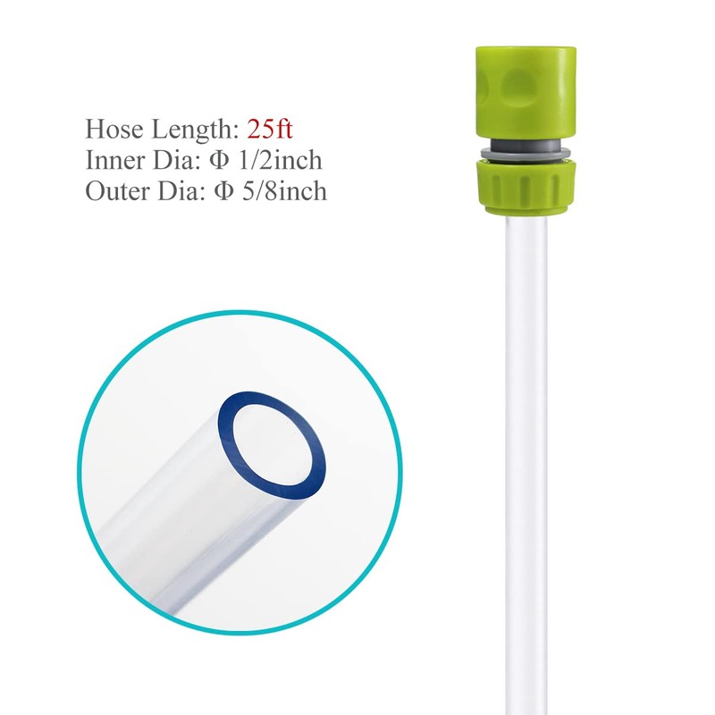 Laifoo 25ft Aquarium Vacuum Gravel Cleaner Fish Tank Cleaner Siphon