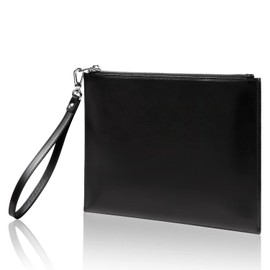 Phlox Clutch Bag, Men's, Wedding, Genuine Leather, Brand, Small, Popular, Leather, Strap, Leather, Second Bag, Ceremonial Occasions, Black, Black, Black