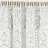 Lush Decor Boho Macrame Textured Cotton Window Curtain Panel, 40"