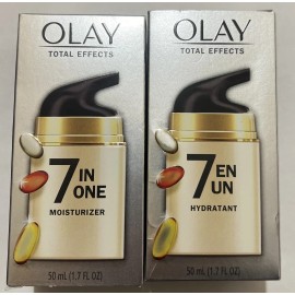 Olay 2 OLAY TOTAL EFFECTS 7 in ONE ANTI-AGING MOISTURIZER 1.7 Oz X2 BOX FAST FREE S&H