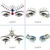 Face Gems for Festivals, Parties & Carnivals (8 Pack), Stick-on