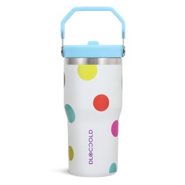 DLOCCOLD 20 oz Tumbler with Handle & Flip Straw for Kids, Insulated Stainless Steel Leak Proof Water Bottle with Sip Lid Home, Car, Sports, Outdoors, Reusable Cup with Straw, Cup Holder Friendly