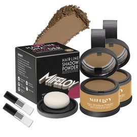 Mifeloy 2 Pack Root Touch Up Shadow Powder, Gray Hair Cover Up, Color Root Coverage Powder for Thinning Grey Hairline, Instantly Concealer Hair Loss Beard Line Eyebrow, #17 Dark Blonde