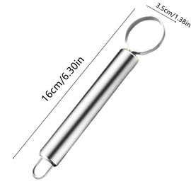 Peach Pitter Tool, Multipurpose Corer Pitter Peach Pit Stainless Steel Fruit Core Remover Tool Pear Seed Cutter Fruit Core Remove Pit for Kitchen, Silvery