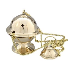 Thurible in polished brass