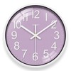 TAHEAT Wall Clock, Decorative Modern Purple Clock for Kitchen Living