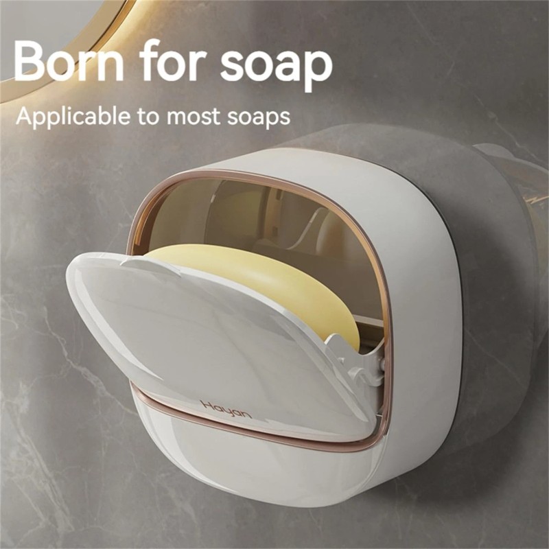 Unbranded Soap Dish with Drainage Box, Wall Mounted Soap Holder